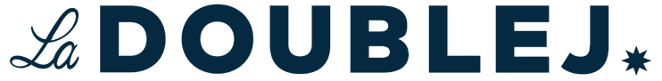 La DoubleJ logo: cursive 'La' followed by bold 'DOUBLEJ' with a small starburst